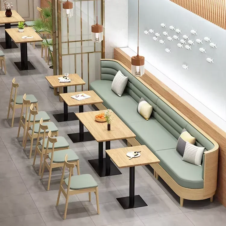 

Modern Design Commercial Restaurant Furniture Cafe Bar Hamburger Shop KTV Club Leather Sectional Couch Sofa Booth Seating