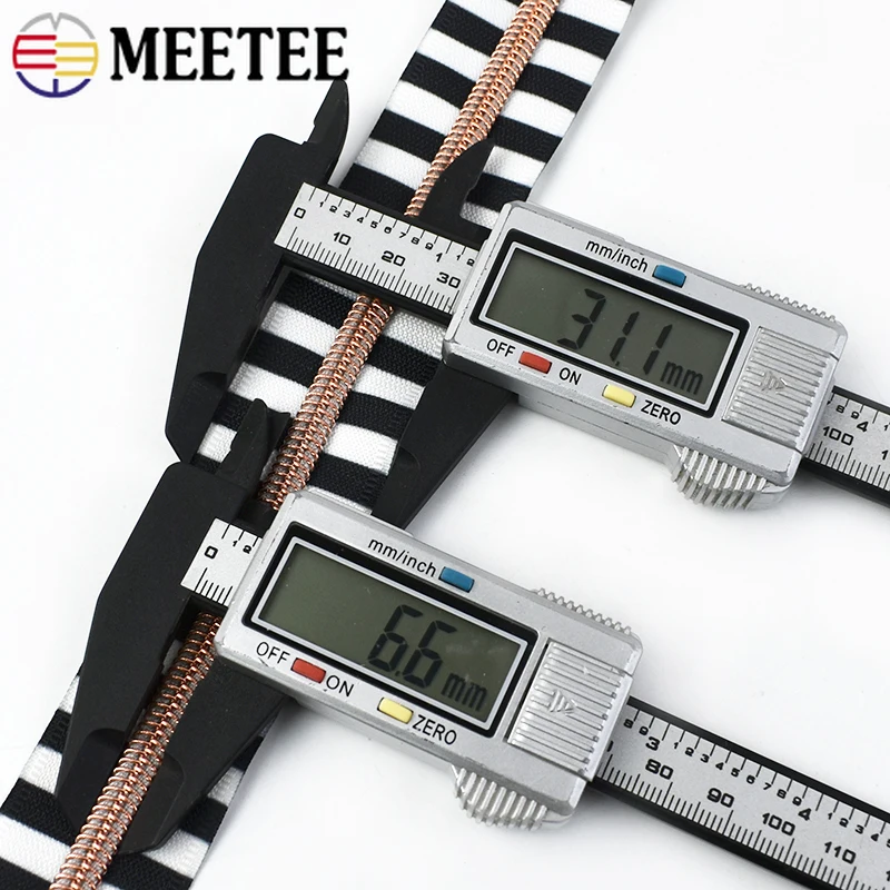 1-4M Meetee 5# Nylon Zipper Coil Garment Backpack Pocket Closure Zippers By Meter Clothes Zips Repair