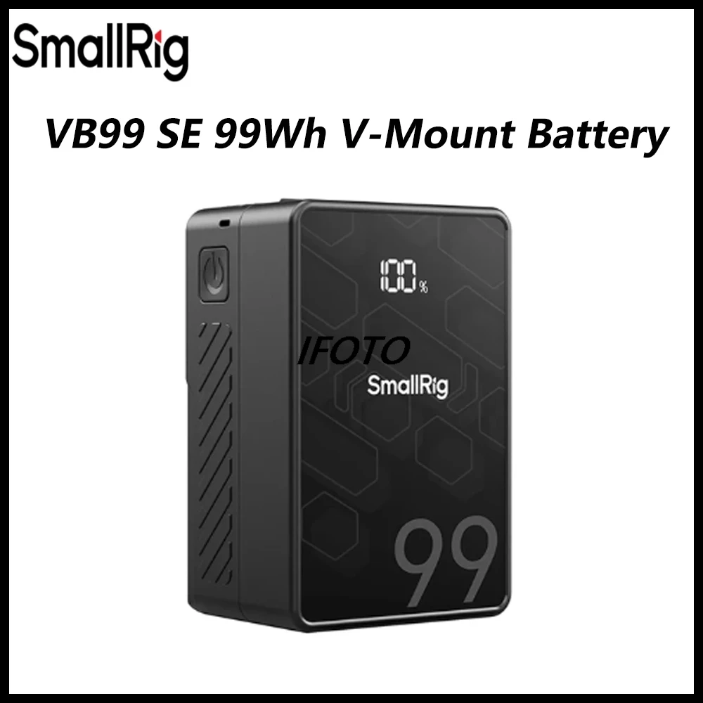 SmallRig VB99 SE Mini V Mount Battery 99Wh Fast Charging 6800mAh High-Capacity Type-C/D-TAP Input/Output for Camera 4823