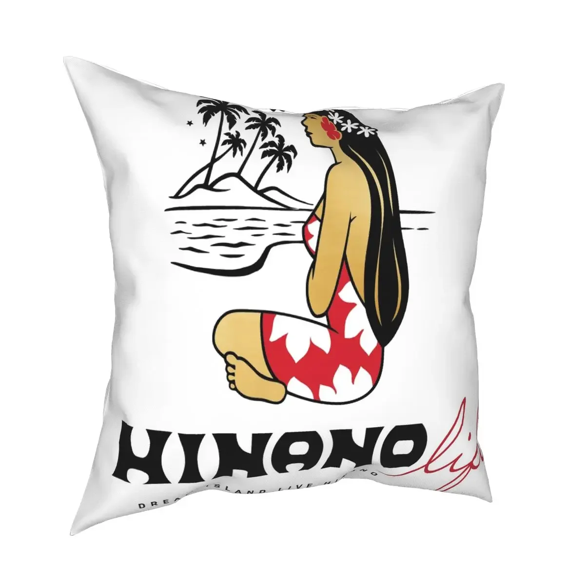 Hinano Tahiti Couple Pillow Linen Cushion Cover Pillowcases Sofa Cushions With Letters Pillow Cover Pillowcase