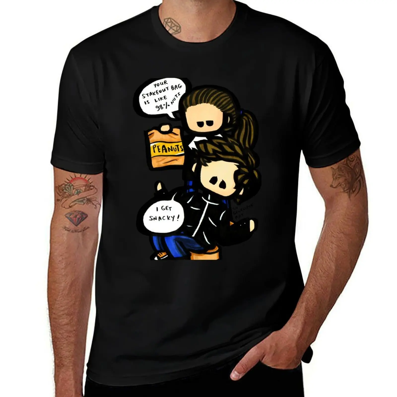 

Peraltiago I Get Snacky! T-Shirt Simple Print Design T-Shirt