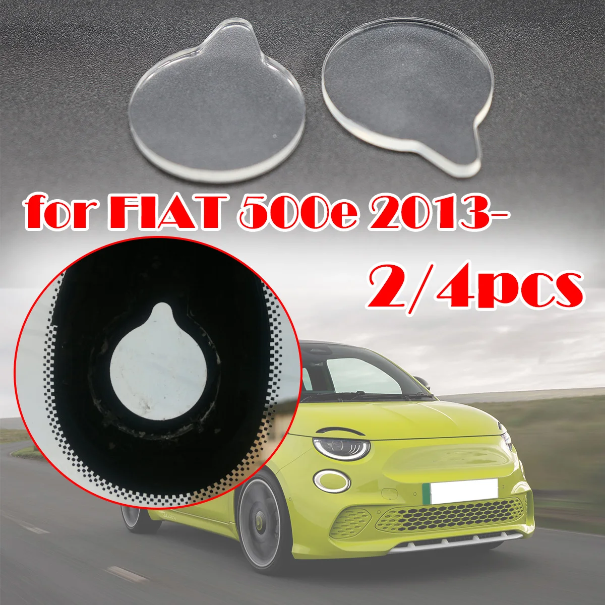 

2/4Pc Rain Light Sensor Gel Pad For FIAT Abarth 500e 2023- Adhesive Film Silicone Cushion Windscreen Chip Repair Kit Fix Tape