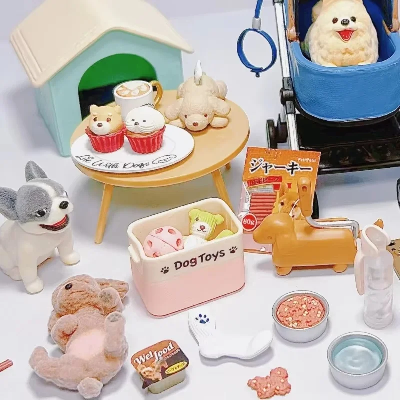 

Подлинная новая распродажа, повторная отметная жизнь с щенком, миниатюрная домашняя собака, ежедневная серия, глухая коробка, миниатюрные украшения для сцены, подарок на день рождения для девочки