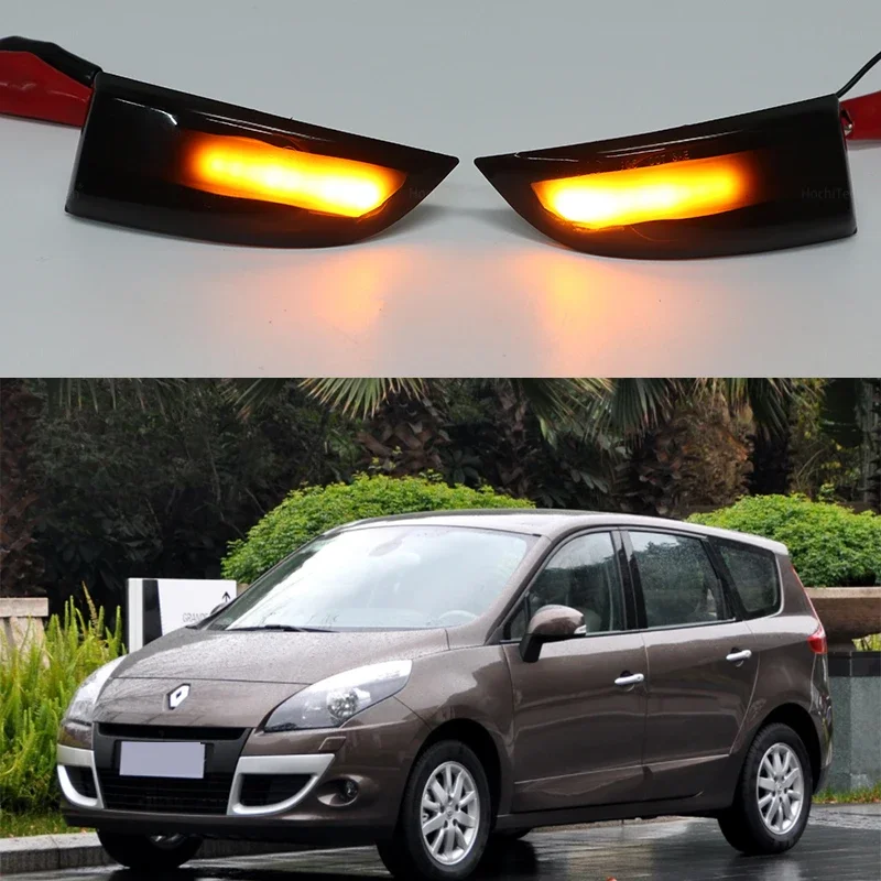 for Renault Scenic Megane Laguna Fluence Latitude Safrane MK3 Samsung SM5 Dynamic Turn Signal Light LED Side Wing Blinker Lamp