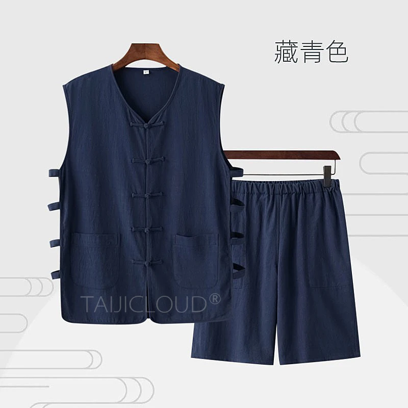 

Chinese Style Vest for Men, Lightweight Waistcoat with Button Closure, Vintage Chinese Han Shirt, Cotton-Linen Jacket, Summer