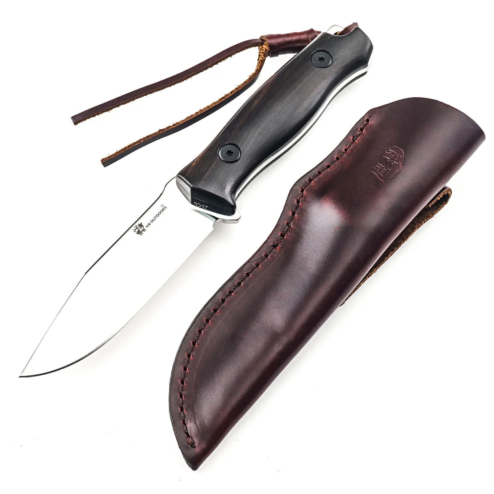 

Hx Outdoors Cassic Hunting Knife,Premium Knife, japanese knives,Cleaver Field Kitchen Knives Leather Sheath Dropshipping
