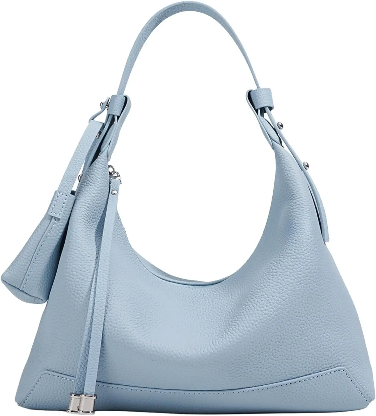 

Women’s Genuine Leather Crossbody Bag, Slouchy Crescent Hobo Shoulder Purse with Adjustable Strap