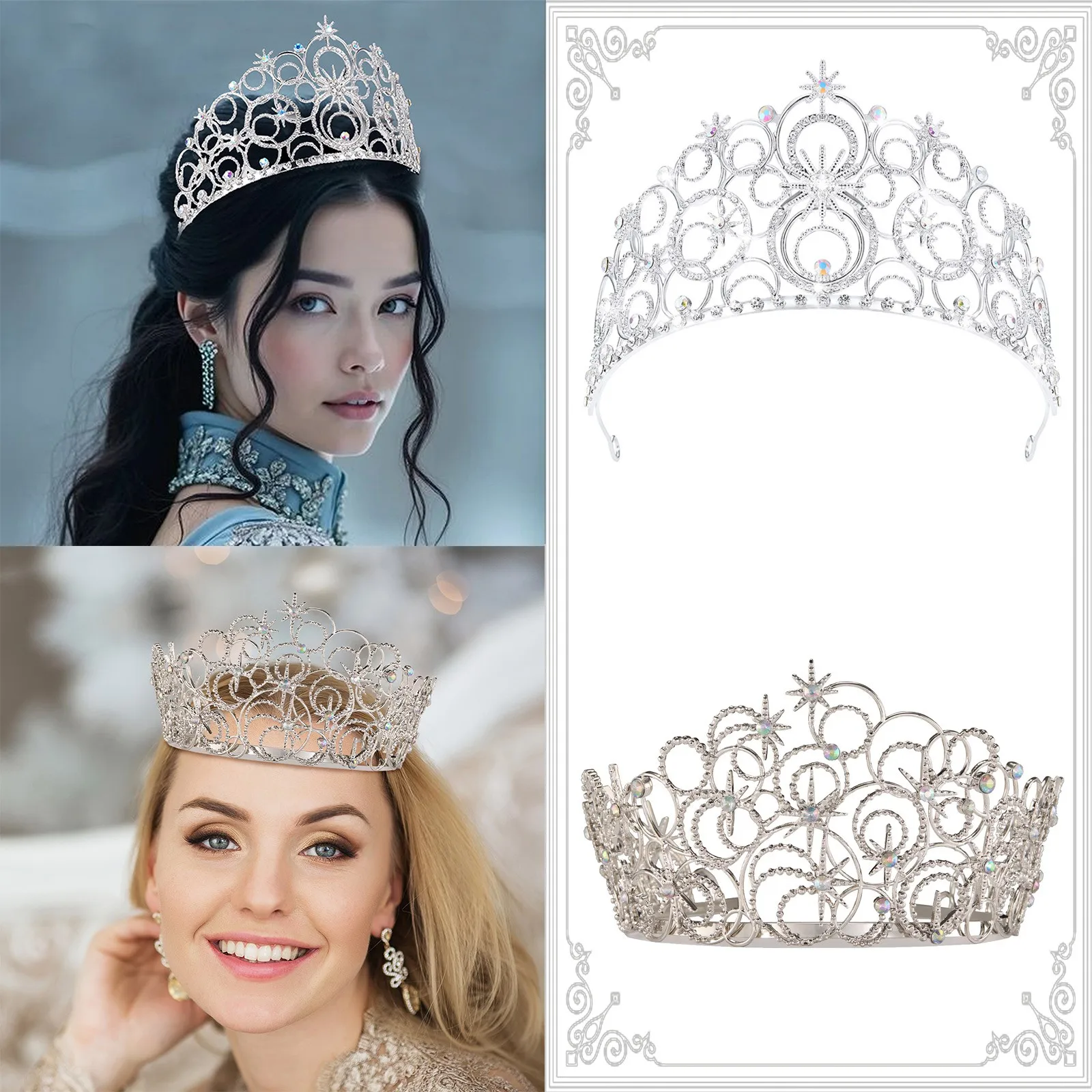 Elegant Bubble Crown For Beauty Pageant And Wedding Headdress High-End Hair Accessories And Jewelry For Special Occasions