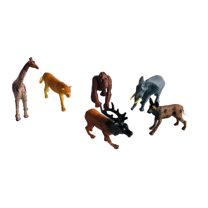 Montessori Biology Materials Glassland Wild Animal Figures Set Kids Learning Resources Early Childhood Education Toy, Mini Size