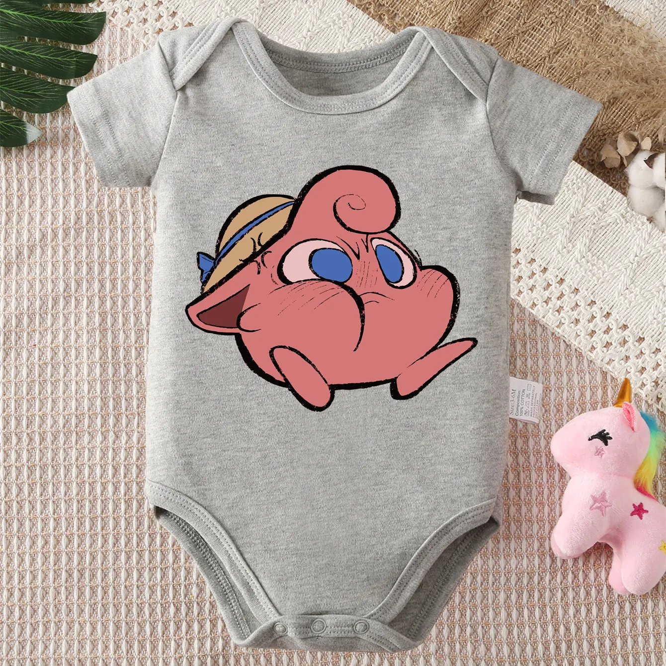 

Комбинезон из 100% хлопка с рисунком Pokemon Jigglypuff, изысканный удобный комбинезон-боди для детской одежды для новорожденных от 0 до 12 месяцев