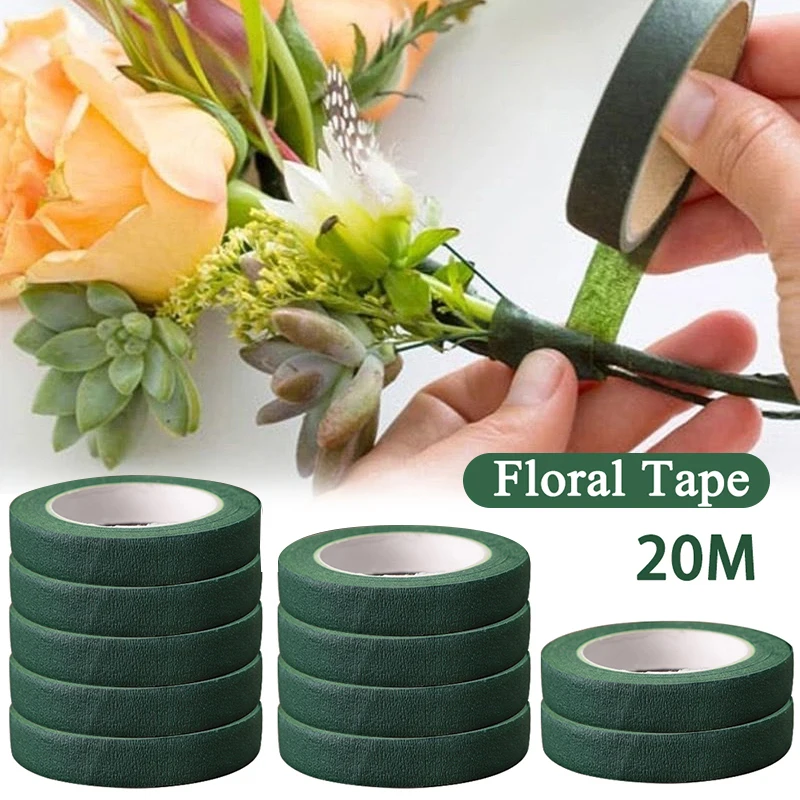 Floriculture Tape Self-adhesive Bouquet Floral Stem Paper Tapes Stamen Wrapping Florist DIY Decorative Flower Wedding Supplies