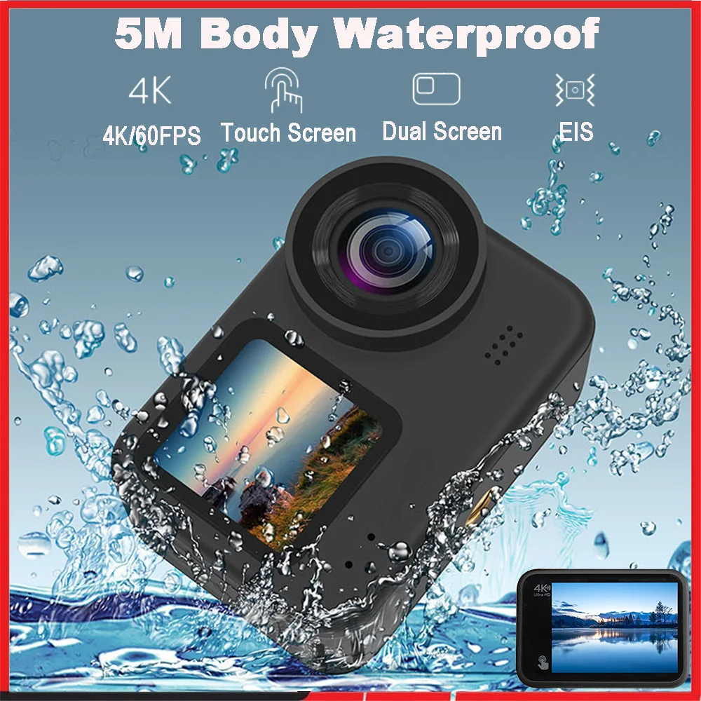 4K60FPS 20MP Action Camera 5M Body Waterproof EIS DVR 170D Sports Video Recording Dual Display 2\