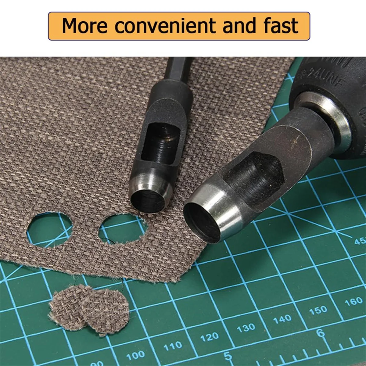 Jeu de forets à poignée hexagonale, forets creux, outil de poinçonnage du cuir, extension de foret flexible, 6 pièces