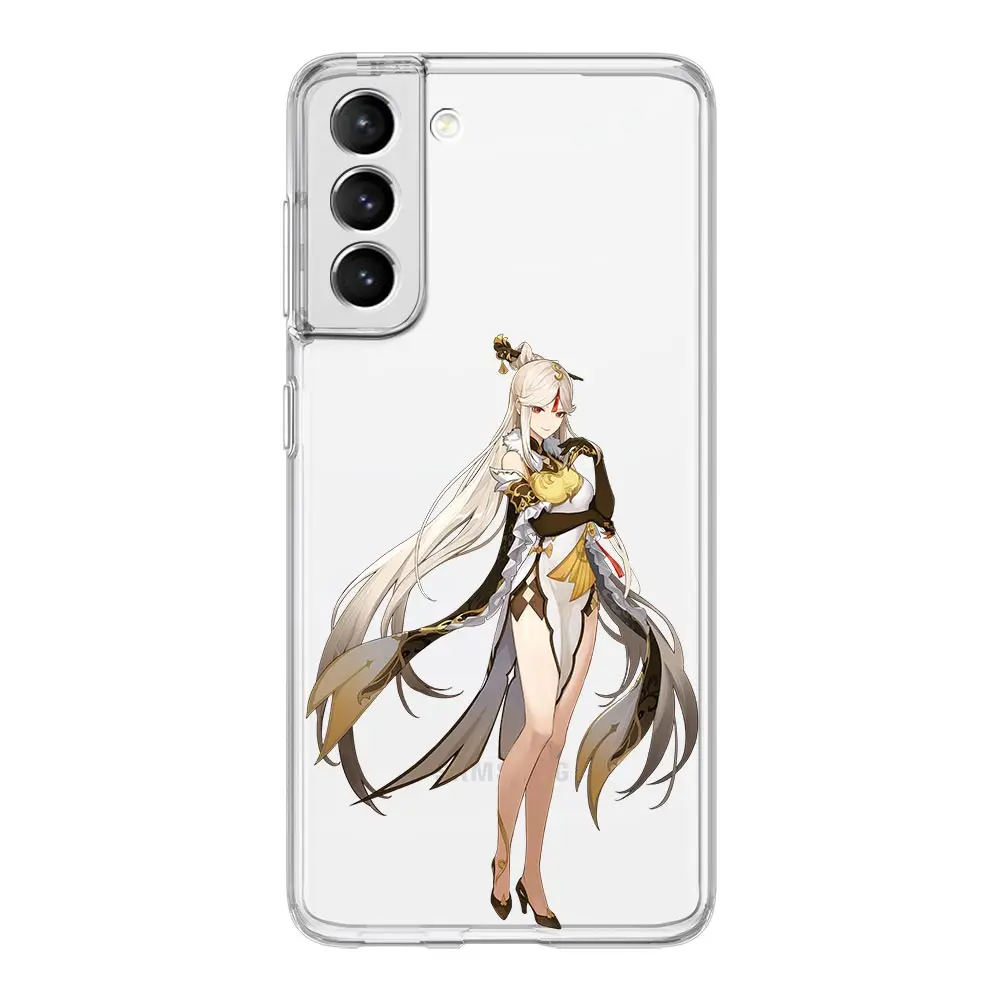Genshin Impact Phone Case For Samsung Galaxy S22 S21 S20 FE Ultra 5G S10 S10E S9 S8 Plus Note 10 20 Soft Clear Full Lens Cover image 6