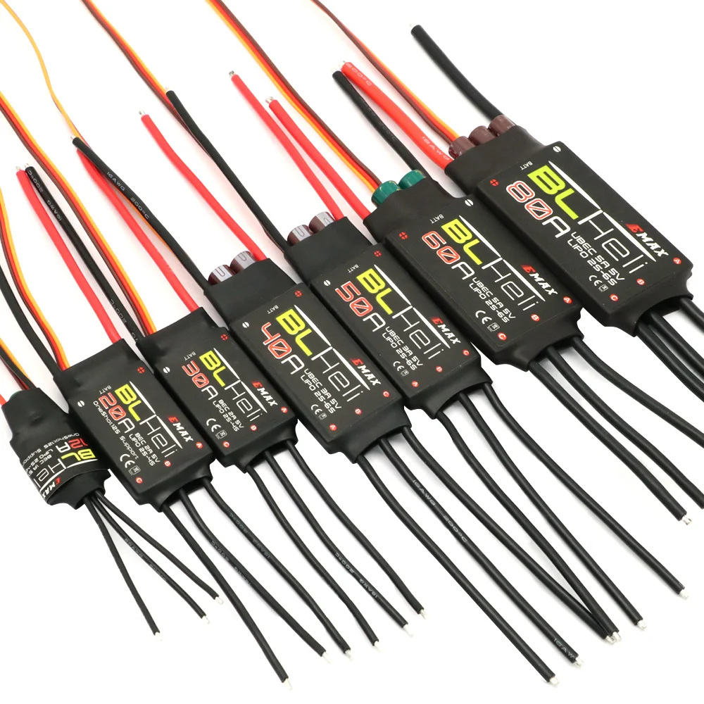 EMAX BLHeli 80A 60A 50A 40A 30A 20A 12A RC ESC per RC multirotore aereo FPV ad ala fissa QAV250 QAV210 parti fai da te