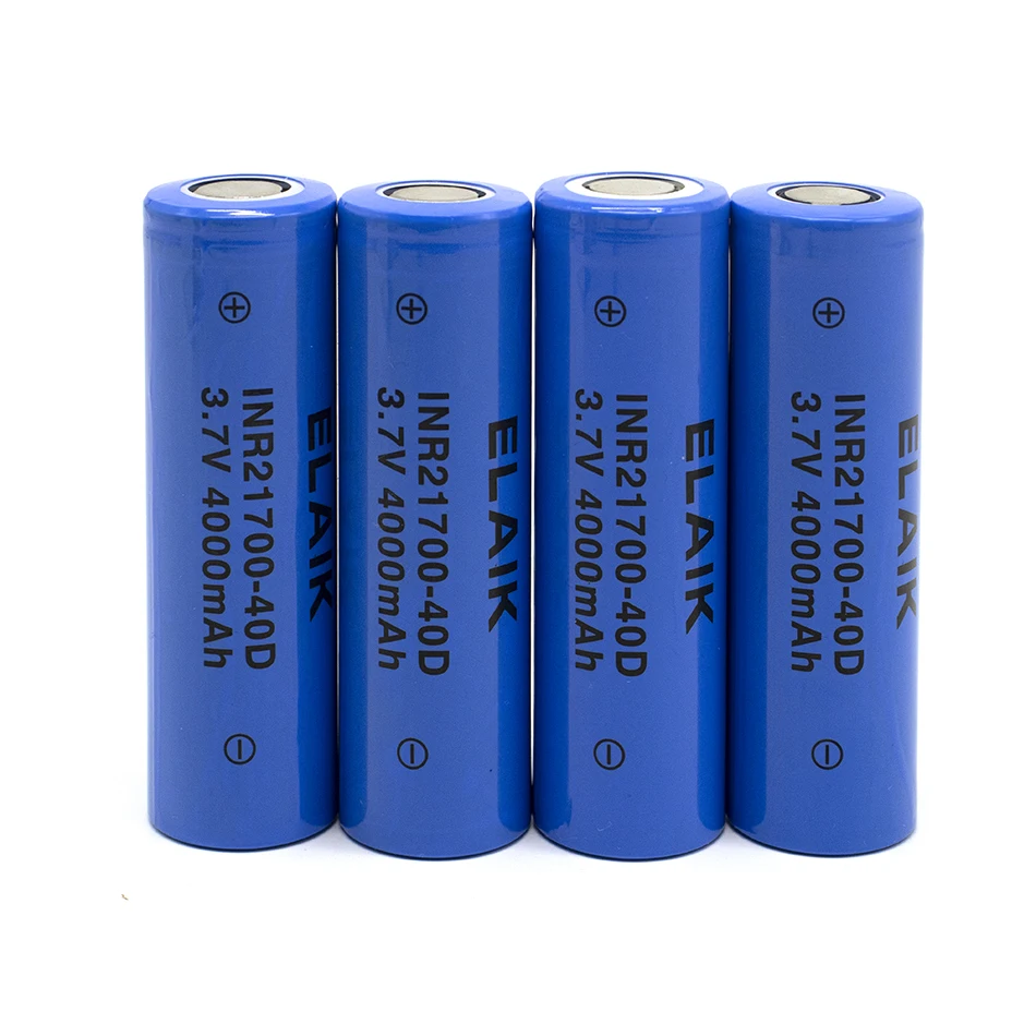 INR21700-40D 4000mAh 3.7V rechargeable lithium-ion battery with low internal resistance and wide application range