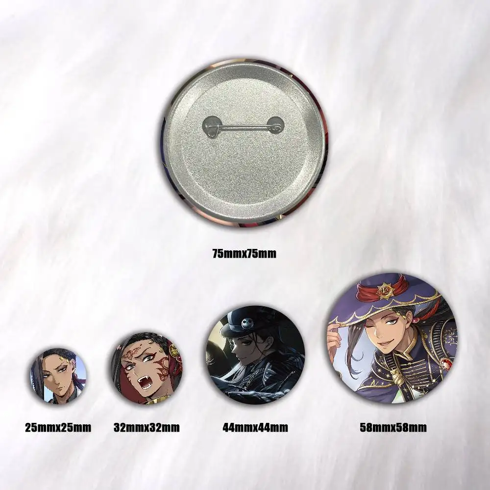 A-Characters J-Jamil Viper-r Snap-in Pins Cartoon Character Round Creative Brooches For Backpack Accessories Jewelry Gifts