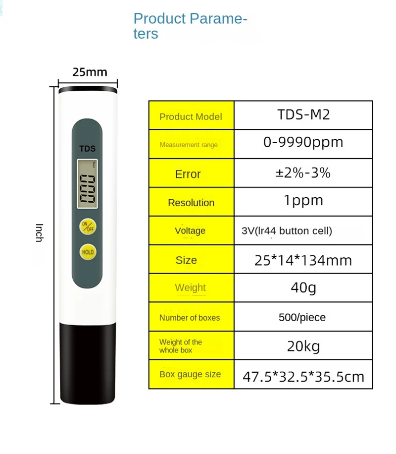 Miernik TDS próbnik do wody cyfrowy 0-9990ppm wody pitnej analizator jakości monitora filtr szybki Test akwarium hydroponika baseny