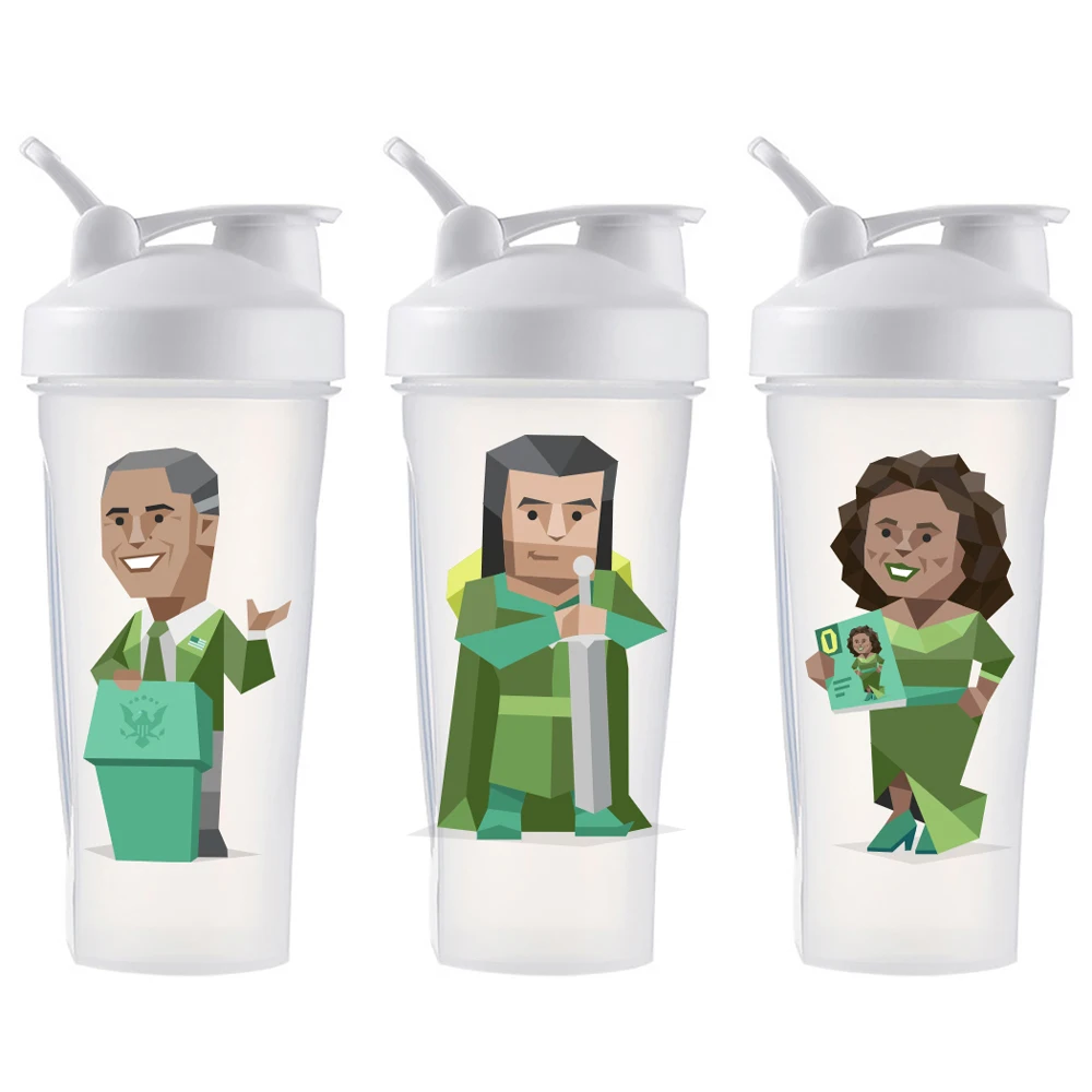 

600ML MBTI Water Bottle ENFJ Summer Protein Shakes for Powder Workout Gym Sport Mixing Transparent Cup Student Gift