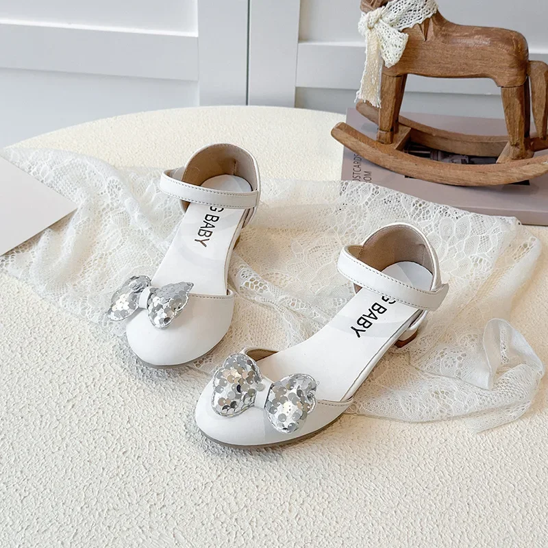 

Children High-heel Shoes for Girls 2026 Spring New Fashion Korean Style Soft Bottom Anti-slippery Versatile Princess Dress Shoes