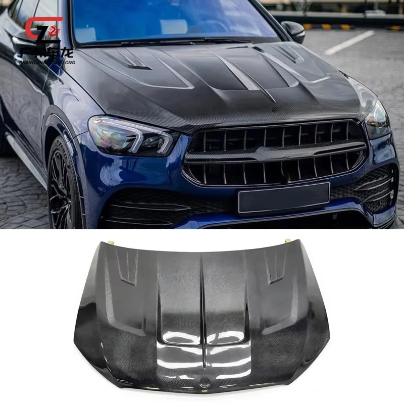 Carbon Fiber Hood Bonnet for Mercedes Benz GLE W167 C167 2020-2023 350/450/53/63 AMG Vented Engine Cover