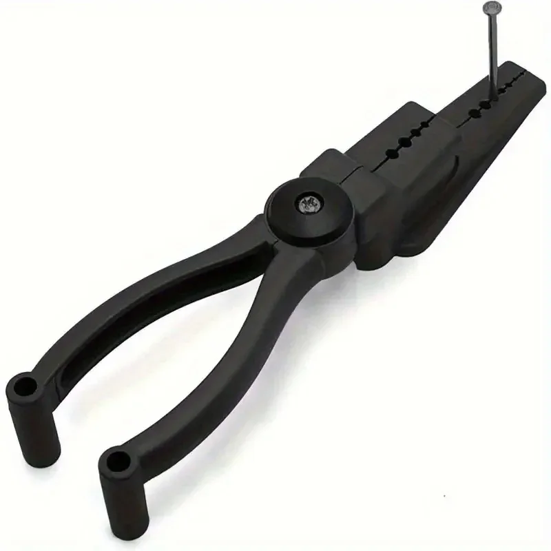 Nieuwe robuuste kunststof vingergezittang met ergonomisch handvat en vergrendelingsmechanisme Antisliphandgreep voor nagel, hamernagelclip