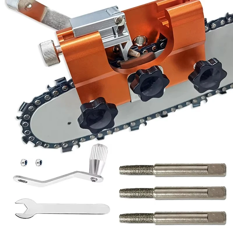 Chainsaw Sharpener Jig Fast Chainsaw Sharpener Kit Woodworking sharpening stone Portable Hand Crank Chain Saw Sharpener Tool