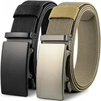 New Golf Sports Elastic Belt Tactical Belt Metal Automatic Buckle Tough Stretch Nylon Men Military Belt 115-150CM Big Size Belts