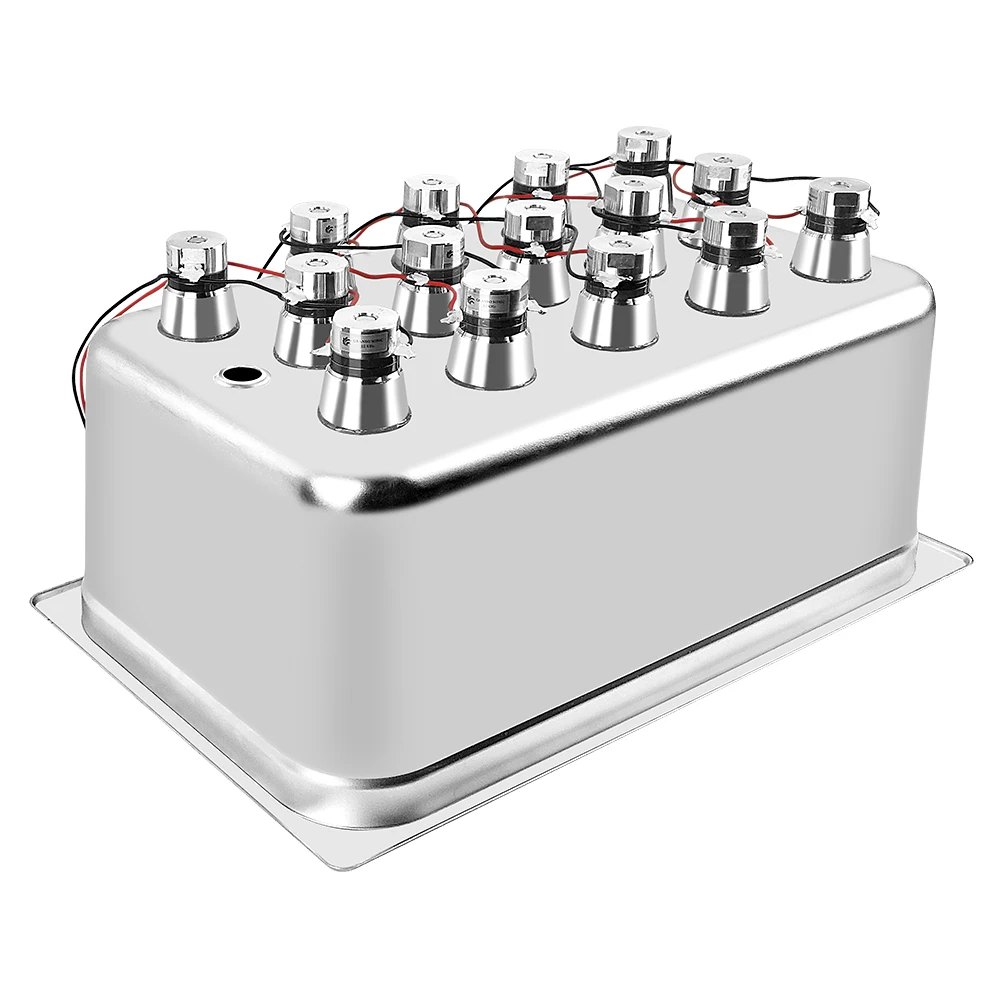 30L Ultrasonic Cleaner Accessories Stainless Steel 304 Tank 40KHz Transducer Wired Set Self-Made Parts
