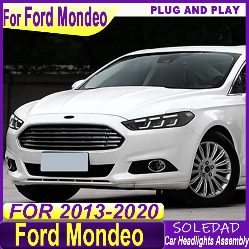 Car Head Lights For Ford Mondeo 2013 2014 2015 2016 2017 2018 2019 2020 2021 LED DRL Dynamic Turn Signal Lights Front Lamps