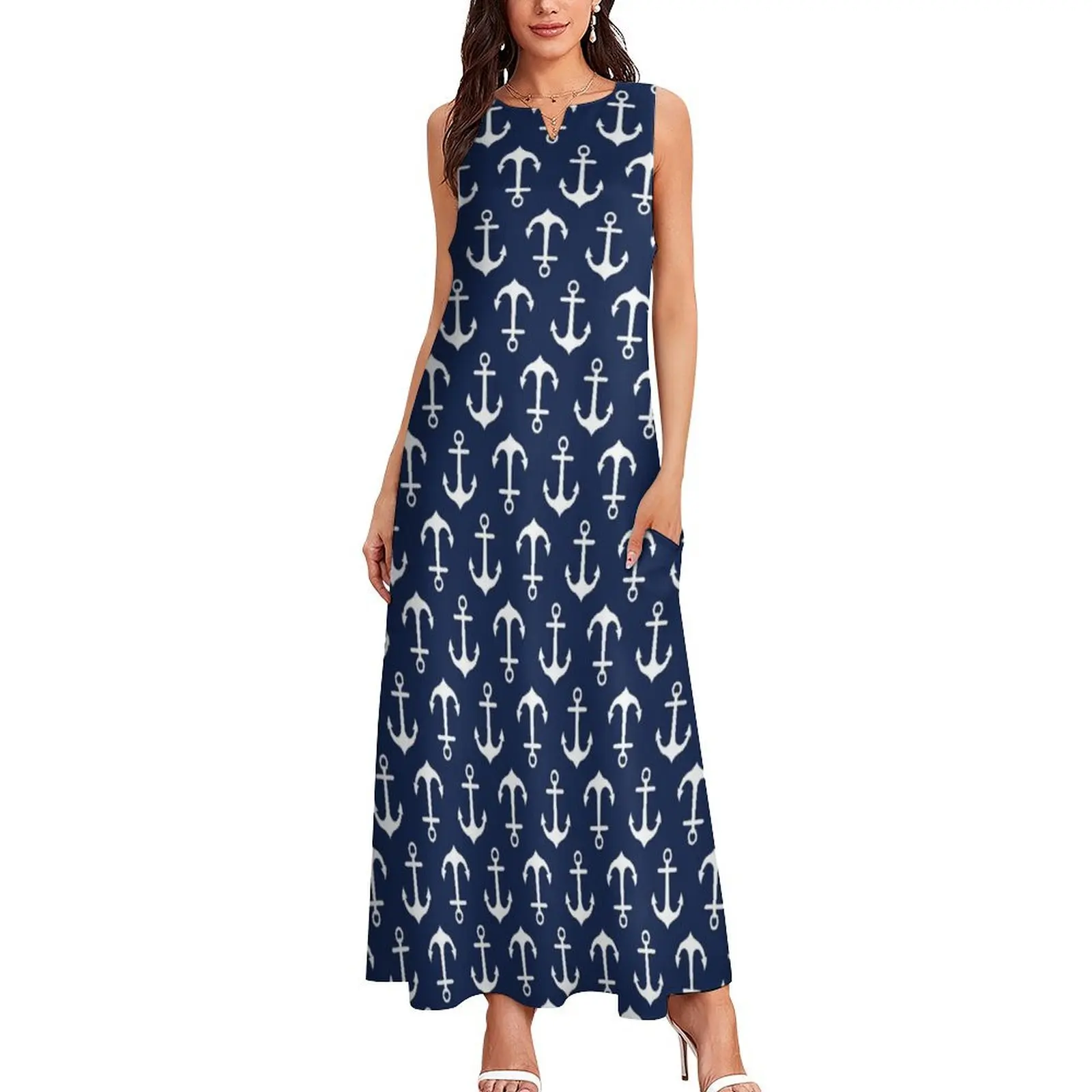 Anchors Aweigh! Long Dress sexy short dresses daring beach dresses luxury woman party dress Party dresses