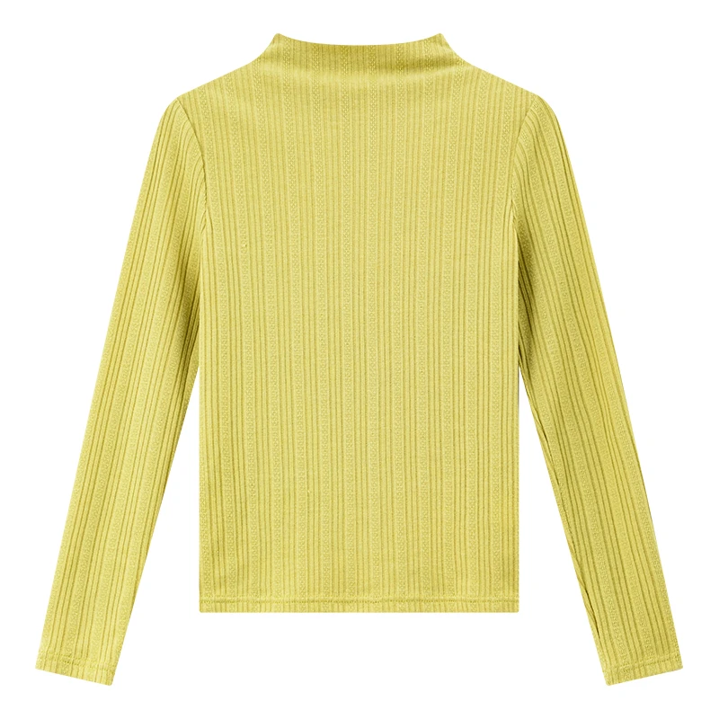 VIMLY Women's Long Sleeve T-shirts 2025 Casual Half Turtleneck Slim Fitting Ladies Tops Winter New Knitted Female Clothing A3550