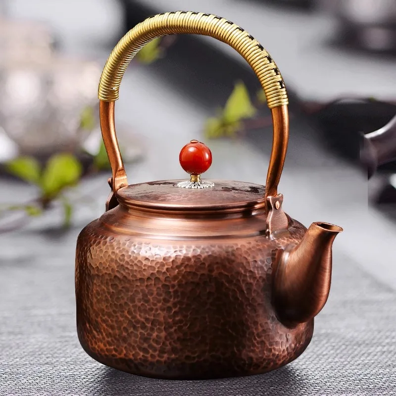 Copper teapot, kettle, electric pottery stove, enclosed stove, boiling teapot, brewing tea, pure copper, handmade