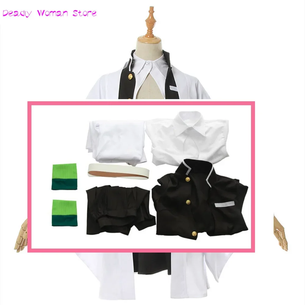 Auf Lager Kanroji Mitsuri Cosplay Kostüm Perücke Anime japanische Kimono Halloween Party Outfits für Frauen Mädchen komplettes Set