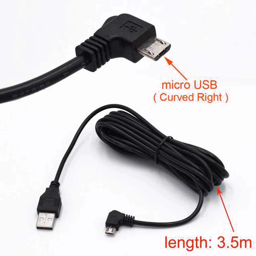 For Car DVR GPS Tablet Mobile USB Charging Cable 3.5m Length 11.48ft Supports Standard 5V Input and Output Requirements
