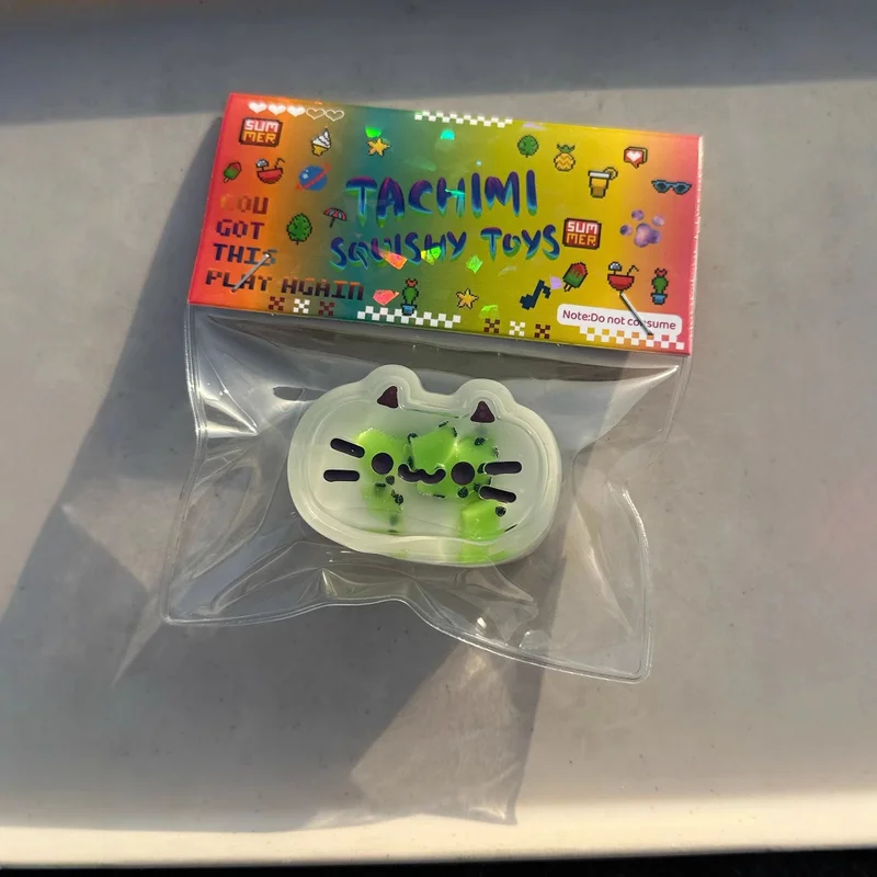 Squishy Kawaii 반 조리 치즈 수박 말차 새끼 고양이 비스킷 슈퍼 부드러운 찹쌀 Fidgeting Kids 소녀 장난감 휴일 선물