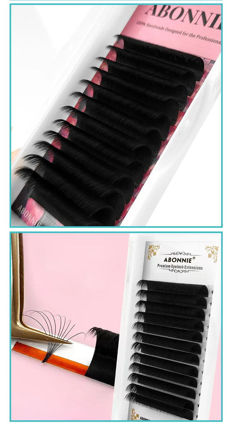 Abonnie M L Curl Auto Fanning Cashmere Wimpernverlängerungen Easy Fan Falsche Wimpern Mega-Volumen Wimpern-Tray – Detail 12