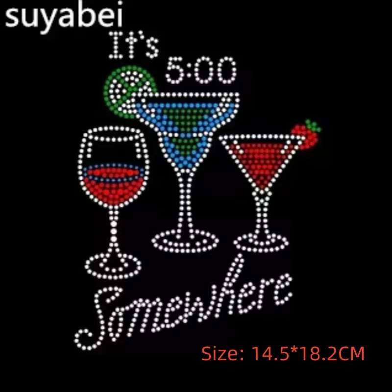 

2PC/Lot Flatback Hot Fix Rhinestone Applique Iron on Transfer Patches Glass Motif Designs Craft Supplies for DIY Projects