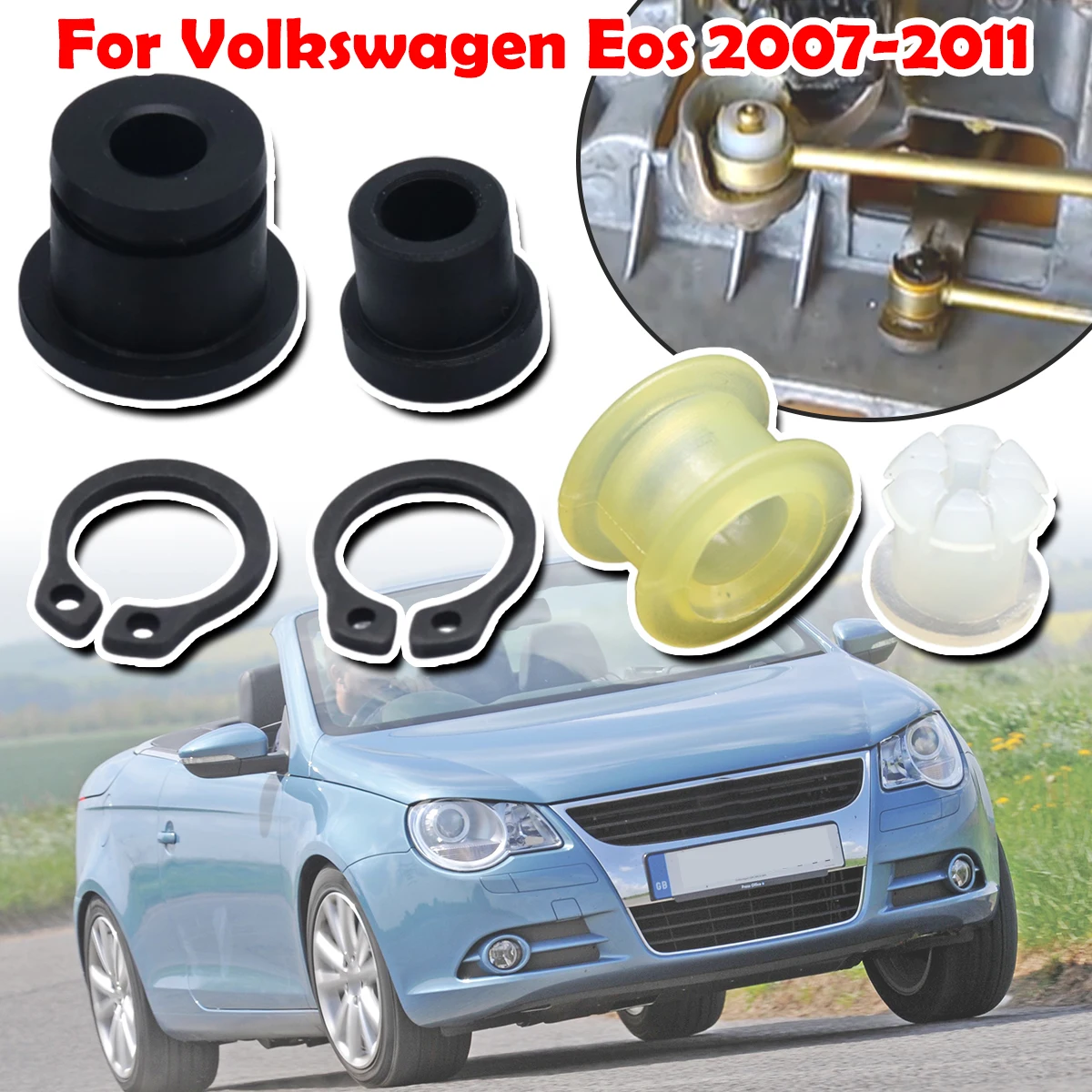 

Shift Cable Bushing Repair Kit For Volkswagen Eos 2007 - 2011 Shifting Fix Gear Selector Change Lever Linkage Lock Washer End