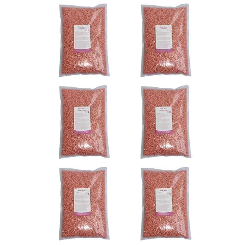 6X 500G granos de cera para depilación película caliente de cuerpo completo cuentas de cera depilatoria dura para máquina calentadora de cera estilo 6