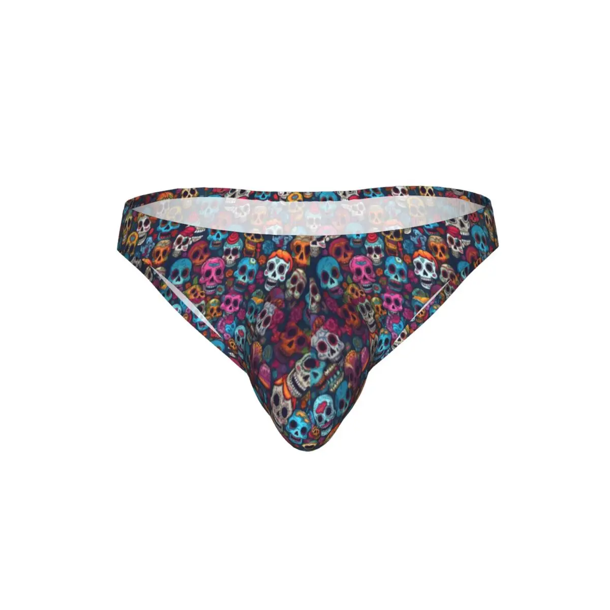 Men's Briefs Sexy Underpants Skulls Flowers Day Of The Dead Print Bikini Underwear Men Panties - view 4