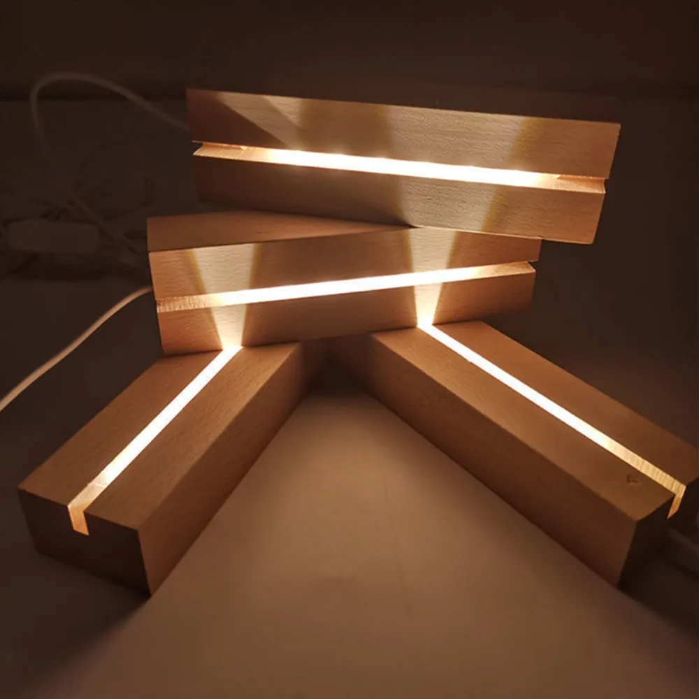 Display Room Stand Warm/White Light Luminous Art Decor Holder LED Lights Holder Night Lamp Night Light Base Light Plate Base