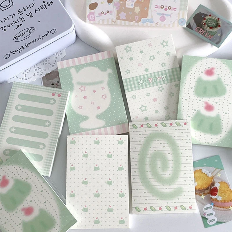 Desenhos animados Cute Notebook, Kawaii, Tearable Message Note Pad, Notepad Portátil Não-pegajoso, Papelaria Estudante, Material de Escritório, 50 Folhas