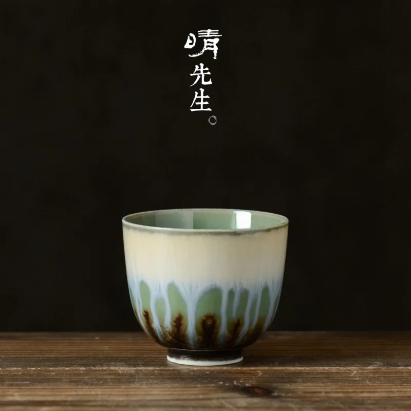 

★Чашка для чая Jingdezhen Zhiyanyaki, чашка для чая ручной работы из грубой керамики в стиле ретро, чашка для чая, чашка для дегустации чая из запеченного фарфора