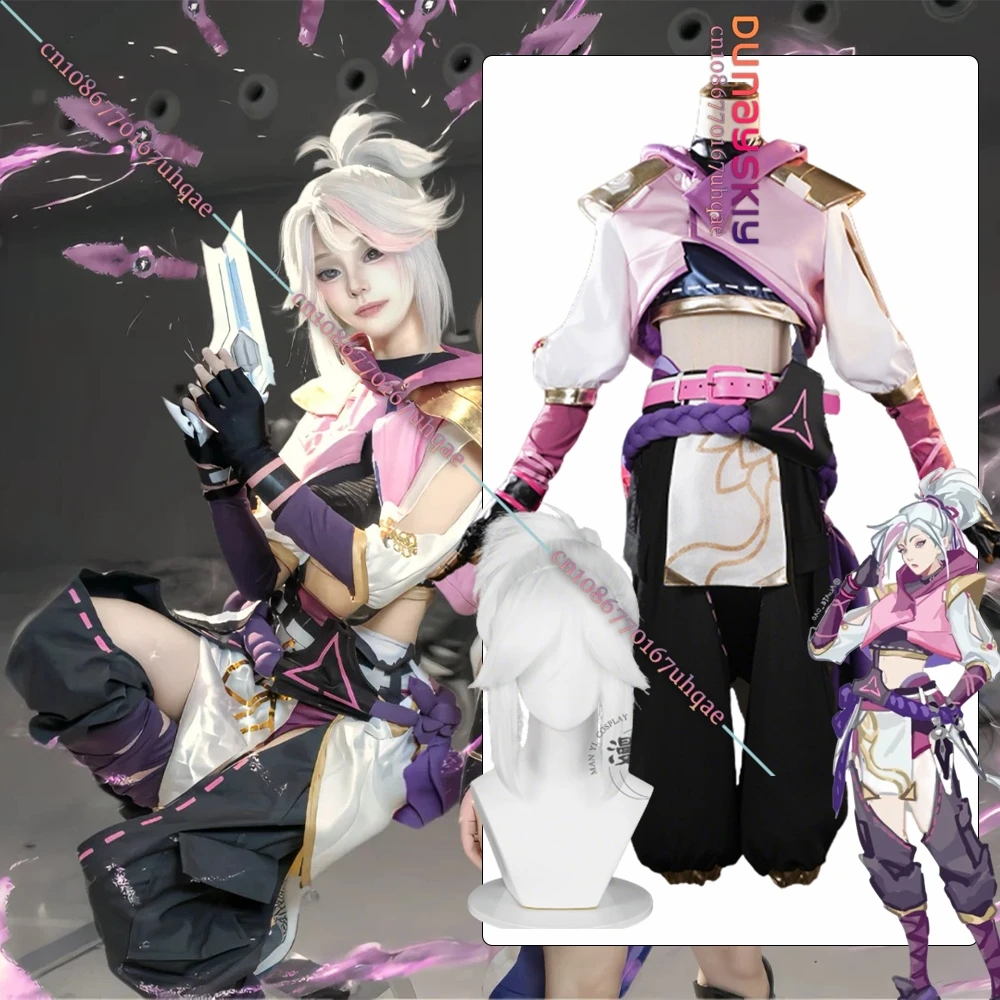 

JettJett Mystbloom Cosplay Game VALORANT Costume Jett Cos Girls Game Dress Hair Uniforms Halloween Carnival Role-play Party Suit