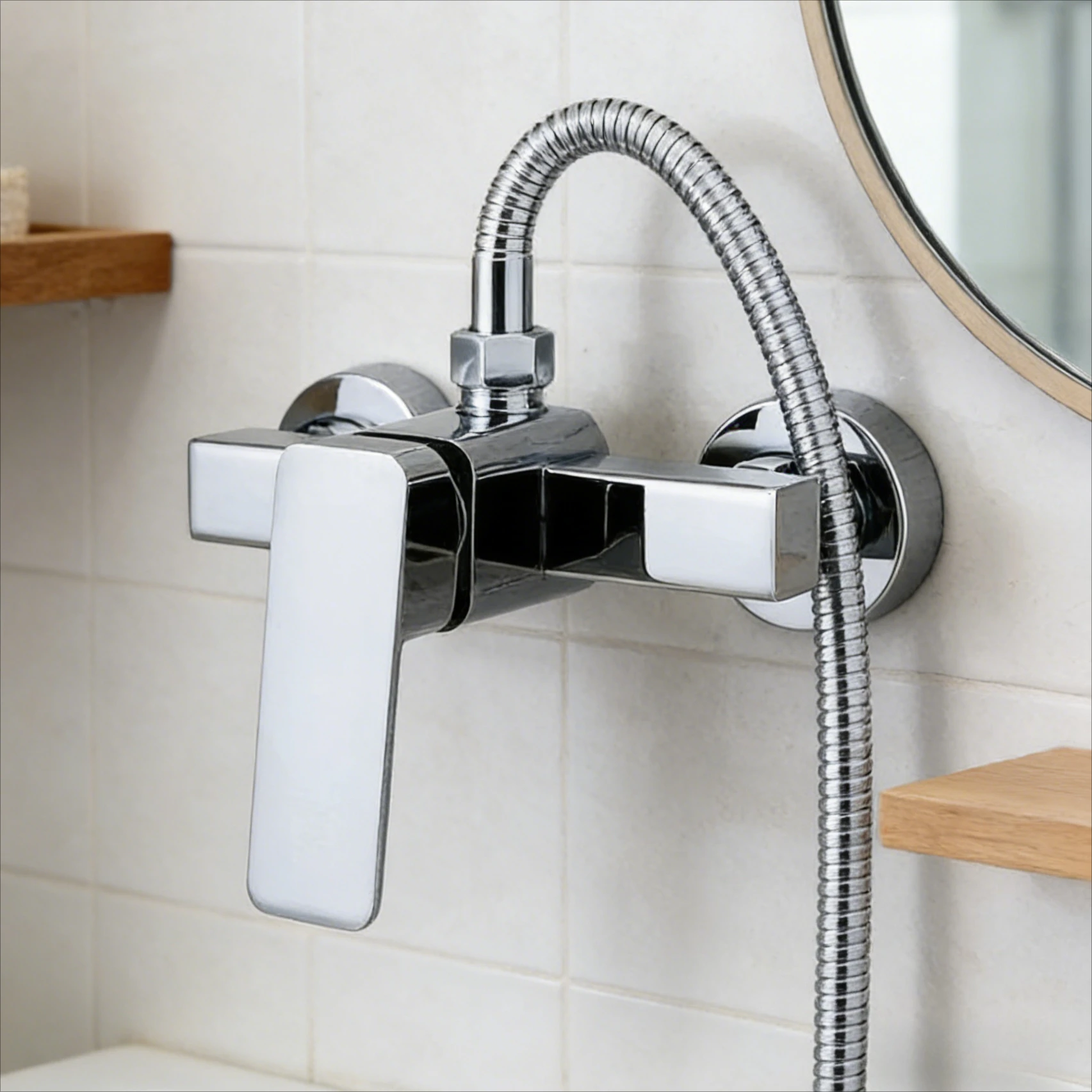 

Bathroom Shower Faucets Bathroom Accessories Household Shower Mixer Valve Wall Mounted Single Handle Hot and Cold Water Tap