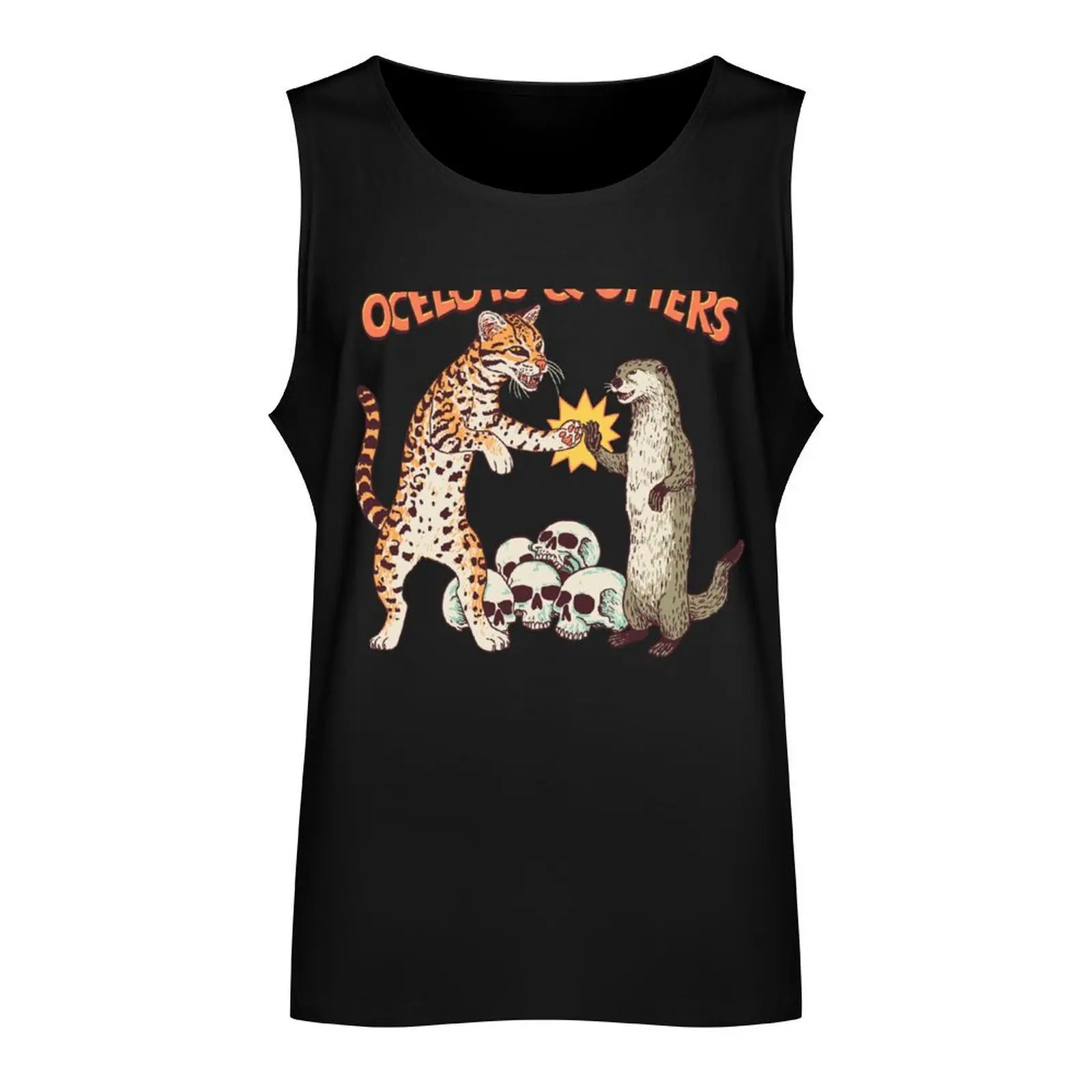 Ocelots & Otters Tank Top sleeveless jackets muscular man Men's gym clothing T-shirt for fitness