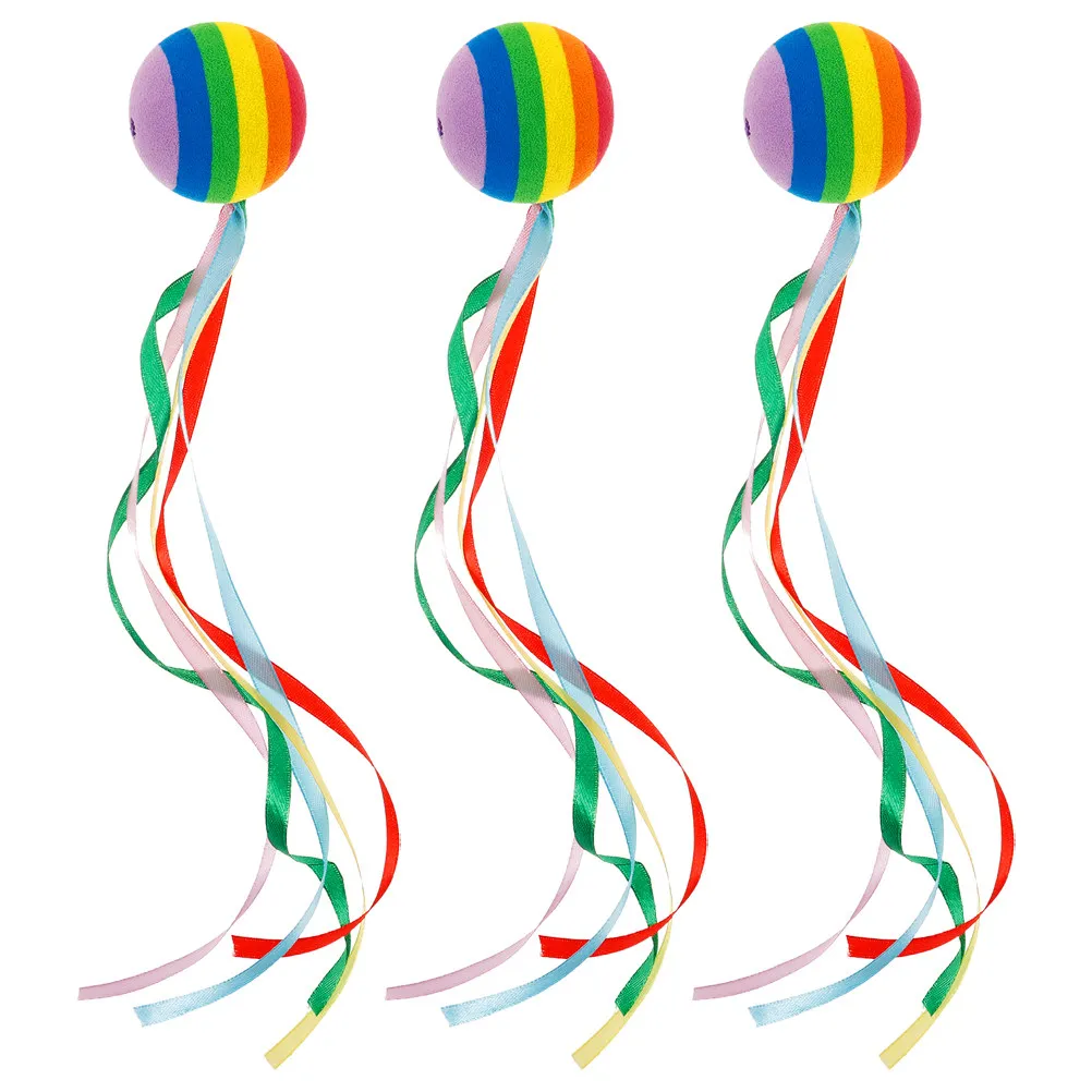 

3Pcs Automotive Antenna Topper Vibrant Ribbon Ball Car Decoration Exterior Styling Splashproof Sturdy No Tool Installation