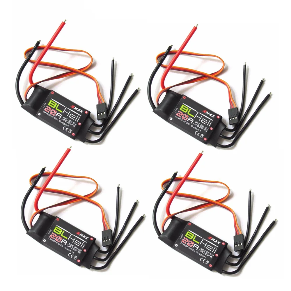 4PCS Emax BLHeli Series 12A 20A 30A 40A 50A 60A 80A ESC Speed Controller with BEC for RC Drone FPV DIY Multirotors Airplane