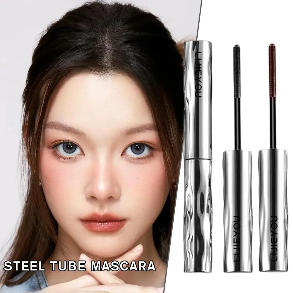 กันน้ํา Quick-Drying เหล็กมาสคาร่า Clump-ฟรีสีดํา Curling Enhancer สีน้ําตาลแต่งหน้า Eyelash เครื่องสําอางความงาม Faci A6C7